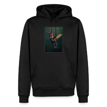 Hummingbird Kolibris Kolibri - Männer Premium Bio Hoodie - Schwarz - Vorne - Nico (187cm)