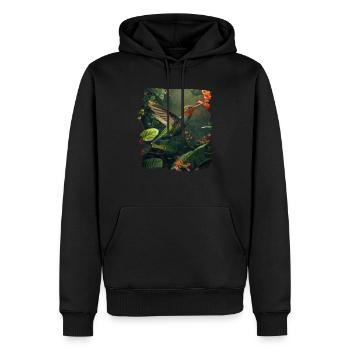 Hummingbird Kolibris Kolibri - Männer Premium Bio Hoodie - Schwarz - Vorne - Nico (187cm)