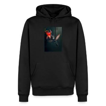 Hummingbird Kolibris Kolibri - Männer Premium Bio Hoodie - Schwarz - Vorne - Nico (187cm)
