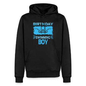 Birthday Boy Of the Birthday Boy Swimming Family - Männer Premium Bio Hoodie - Schwarz - Vorne - Nico (187cm)