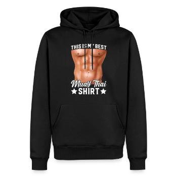C’est ma meilleure chemise de Muay Thai Muay Thai Fighter - Sweat à capuche Premium bio Homme - noir - Devant - Nico (187cm)