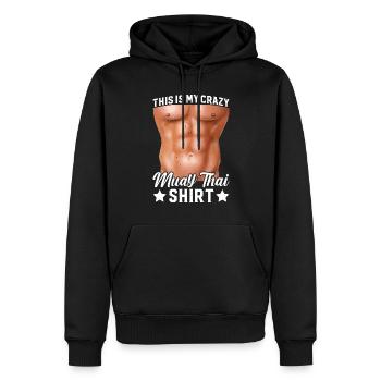 C’est ma chemise folle de Muay Thai Muay Thai Fighter - Sweat à capuche Premium bio Homme - noir - Devant - Nico (187cm)