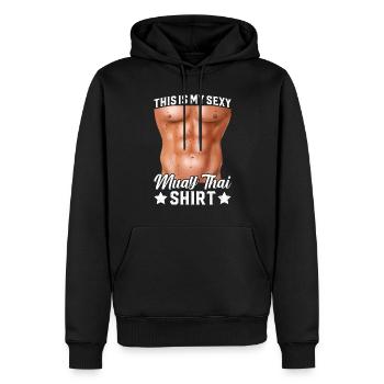 C’est ma chemise sexy de Muay Thai Muay Thai Fighter - Sweat à capuche Premium bio Homme - noir - Devant - Nico (187cm)