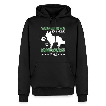 Harzer Fuchs nicht trauen Altdeutscher Hütehund - Männer Premium Bio Hoodie - Schwarz - Vorne - Nico (187cm)