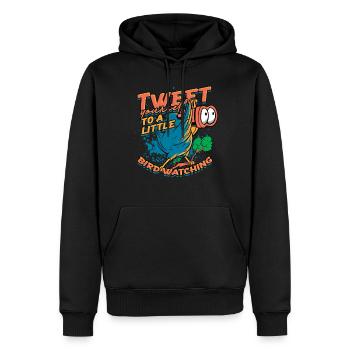 Ornithologue ornithologique - Sweat à capuche Premium bio Homme - noir - Devant - Nico (187cm)