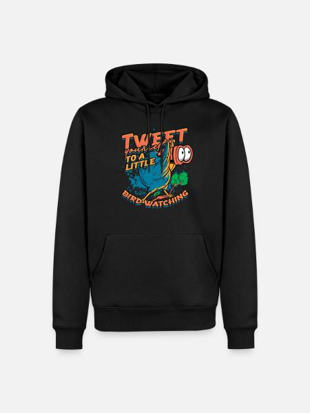 Bird watching ornithologist - Men’s Premium Organic Hoodie - black