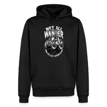 Ornithologue ornithologique - Sweat à capuche Premium bio Homme - noir - Devant - Nico (187cm)