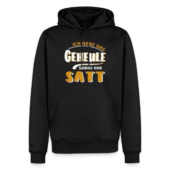 JE SUIS FATIGUÉ DES HURLEMENTS - Sweat à capuche Premium bio Homme - noir - Devant - Nico (187cm)