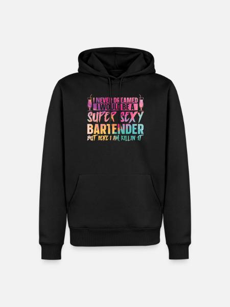 Bartender Mixologist I Never - Men’s Premium Organic Hoodie - black