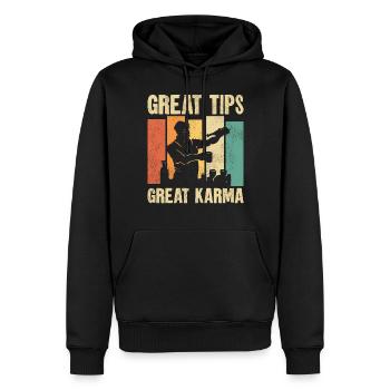 Bartender Mixologist Great Tips - Männer Premium Bio Hoodie - Schwarz - Vorne - Nico (187cm)