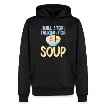 Soup Lovers Gifts - Männer Premium Bio Hoodie - Schwarz - Vorne - Nico (187cm)