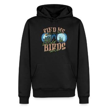 Ornithologue ornithologique - Sweat à capuche Premium bio Homme - noir - Devant - Nico (187cm)