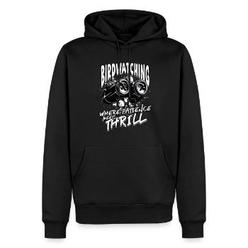 Bird watching ornithologist - Men’s Premium Organic Hoodie - black - Front - Nico (187cm)