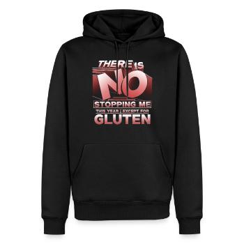 Allergie au gluten Intolérance au gluten - Sweat à capuche Premium bio Homme - noir - Devant - Nico (187cm)