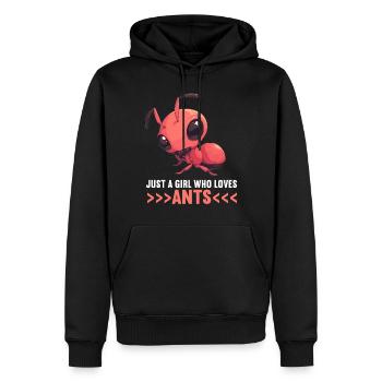 Fourmis fourmis - Sweat à capuche Premium bio Homme - noir - Devant - Nico (187cm)