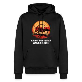Ant Ameisen Ameise - Männer Premium Bio Hoodie - Schwarz - Vorne - Nico (187cm)