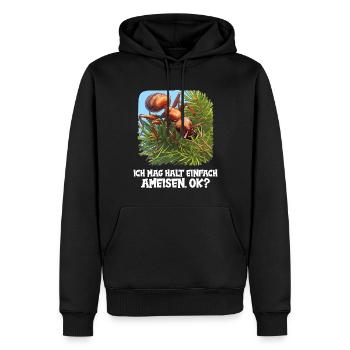 Ant Ameisen Ameise - Männer Premium Bio Hoodie - Schwarz - Vorne - Nico (187cm)