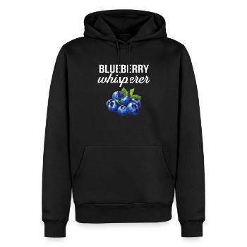 blueberry whisperer, blueberry - Männer Premium Bio Hoodie - Schwarz - Vorne - Nico (187cm)