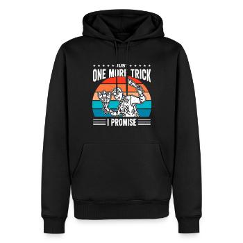 Drôle de dicton de jonglerie - Sweat à capuche Premium bio Homme - noir - Devant - Nico (187cm)