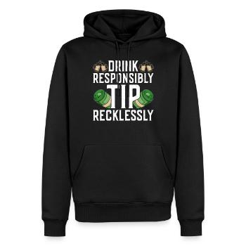 Bartender Mixologist Drink - Männer Premium Bio Hoodie - Schwarz - Vorne - Nico (187cm)