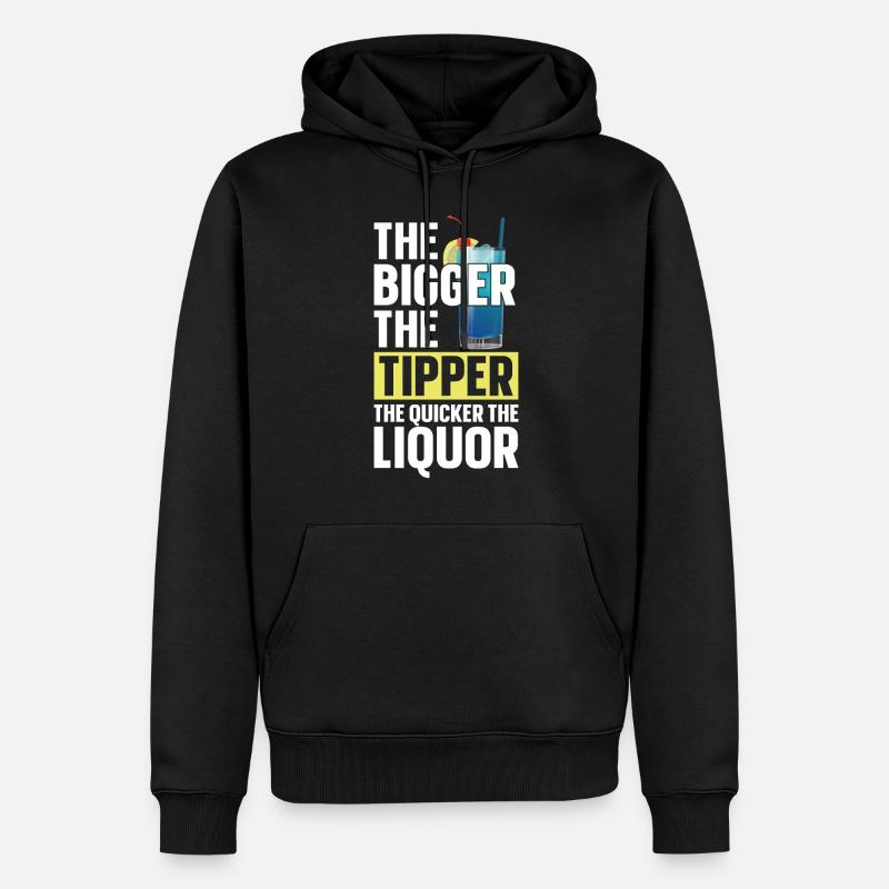 Bartender Mixologist The Bigger - Männer Premium Bio Hoodie - Schwarz