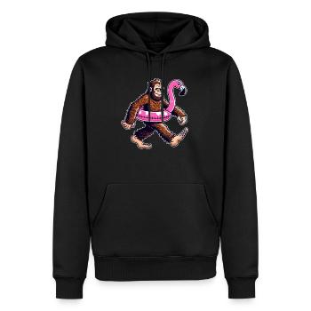 Pool Party Piscine Baignade Vacances Piscine Extérieure Bigfoot - Sweat à capuche Premium bio Homme - noir - Devant - Nico (187cm)