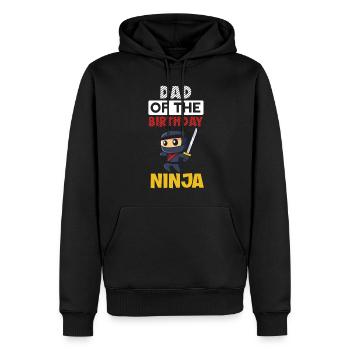 Ninja Dad Birthday Matching Family Ninja Warrior - Männer Premium Bio Hoodie - Schwarz - Vorne - Nico (187cm)