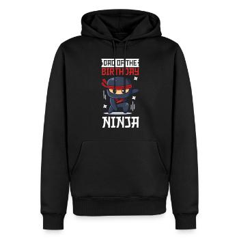 Ninja Dad Birthday Matching Family Ninja Warrior - Männer Premium Bio Hoodie - Schwarz - Vorne - Nico (187cm)