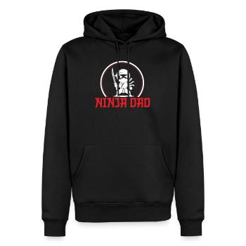 Ninja Dad Birthday Matching Family Ninja Warrior - Männer Premium Bio Hoodie - Schwarz - Vorne - Nico (187cm)