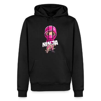 Ninja Girl Drôle Fête D’anniversaire Bday Girl - Sweat à capuche Premium bio Homme - noir - Devant - Nico (187cm)