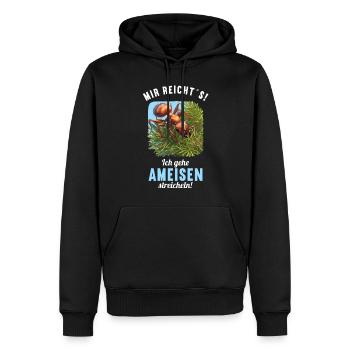 Ant Ameisen Ameise - Männer Premium Bio Hoodie - Schwarz - Vorne - Nico (187cm)
