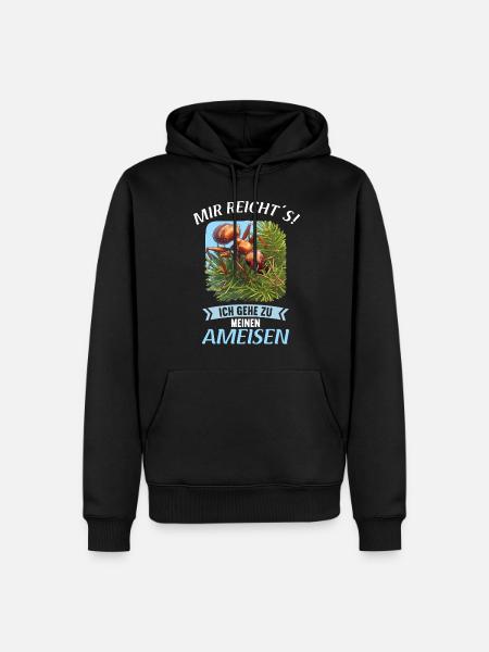 Ant ants ant - Men’s Premium Organic Hoodie - black