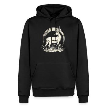 Antilope antilope antilope ouverte - Sweat à capuche Premium bio Homme - noir - Devant - Nico (187cm)