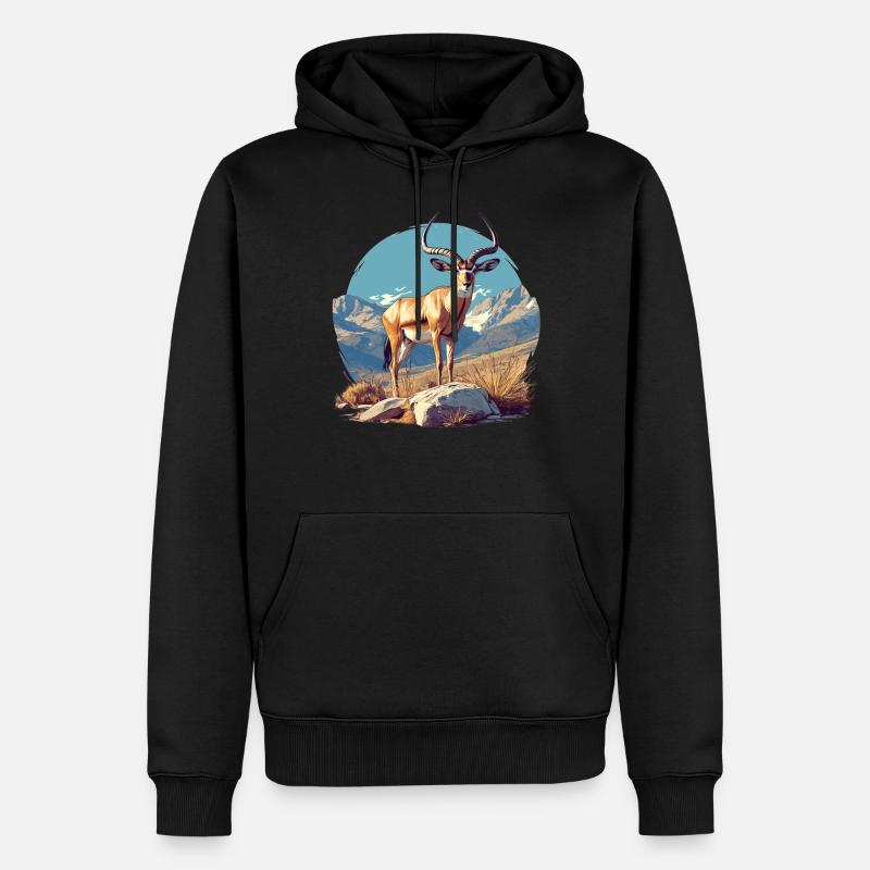 Antelope Antilopen Antilope - Männer Premium Bio Hoodie - Schwarz