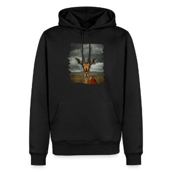 Antilope antilope antilope ouverte - Sweat à capuche Premium bio Homme - noir - Devant - Nico (187cm)