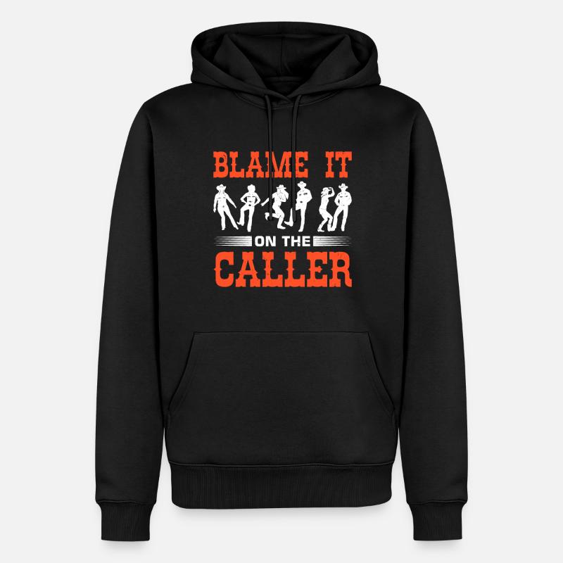 Witziger Square Dance Spruch - Männer Premium Bio Hoodie - Schwarz