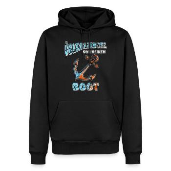 ANCRE DE NAVIRE RESTES DE MON BATEAU - Sweat à capuche Premium bio Homme - noir - Devant - Nico (187cm)