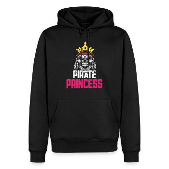 Piratenprinzessin Piratenschädel Kreuzknochen - Männer Premium Bio Hoodie - Schwarz - Vorne - Nico (187cm)