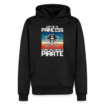 Piratenprinzessin Piratenschädel Kreuzknochen - Männer Premium Bio Hoodie - Schwarz - Vorne - Nico (187cm)