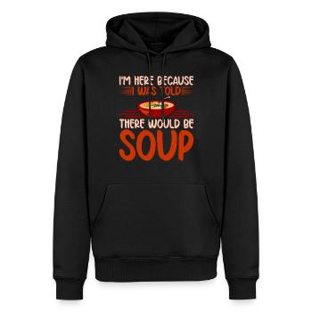 Cadeaux pour les amateurs de soupe - Sweat à capuche Premium bio Homme - noir - Devant - Nico (187cm)