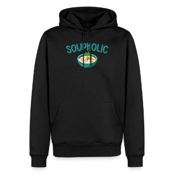 Soup Lovers Gifts - Männer Premium Bio Hoodie - Schwarz - Vorne - Nico (187cm)