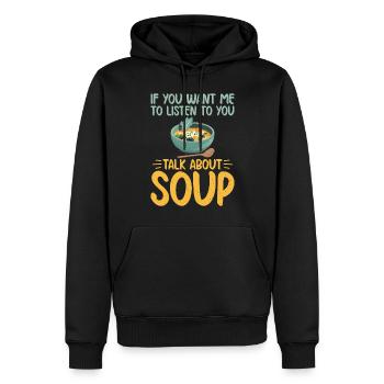 Soup Lovers Gifts - Männer Premium Bio Hoodie - Schwarz - Vorne - Nico (187cm)