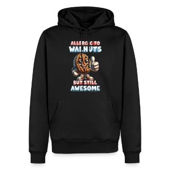 Allergie aux noix Allerigic aux noix - Sweat à capuche Premium bio Homme - noir - Devant - Nico (187cm)