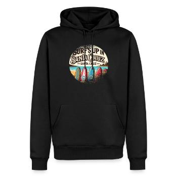 Années 70 Années 80 Dans La Ville Californienne De Santa Cruz - Sweat à capuche Premium bio Homme - noir - Devant - Nico (187cm)