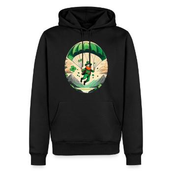 Parapente Trèfle de la Saint-Patrick - Sweat à capuche Premium bio Homme - noir - Devant - Nico (187cm)