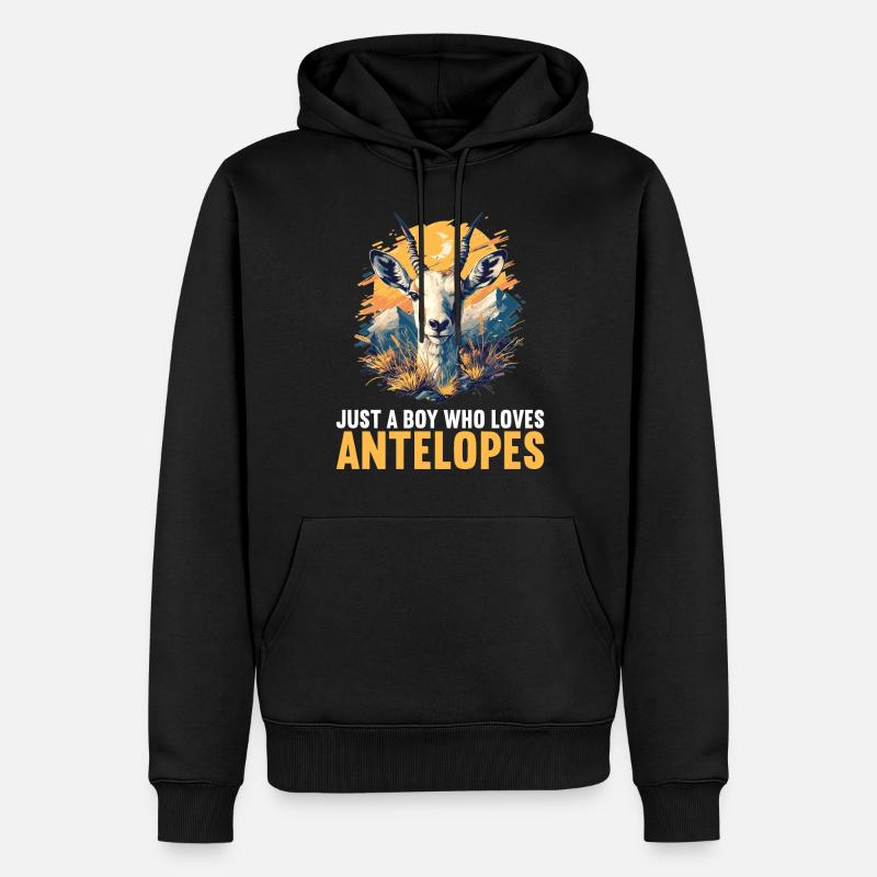 Antelope Antilopen Antilope - Männer Premium Bio Hoodie - Schwarz