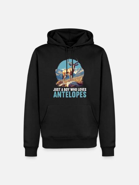 Antelope Antilopen Antilope - Männer Premium Bio Hoodie - Schwarz
