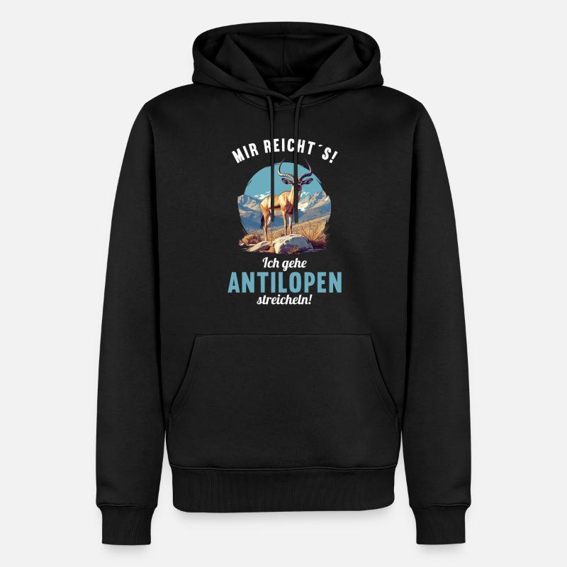 Antelope Antilopen Antilope - Männer Premium Bio Hoodie - Schwarz