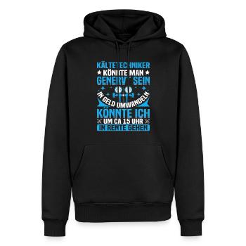 Technicien mécatronique d’outils de systèmes de réfrigération pour - Sweat à capuche Premium bio Homme - noir - Devant - Nico (187cm)