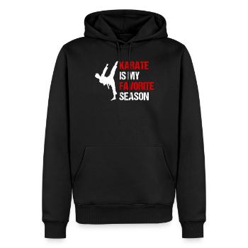 Karate Is My Favorite Season - Karate Fighter Kara - Männer Premium Bio Hoodie - Schwarz - Vorne - Nico (187cm)